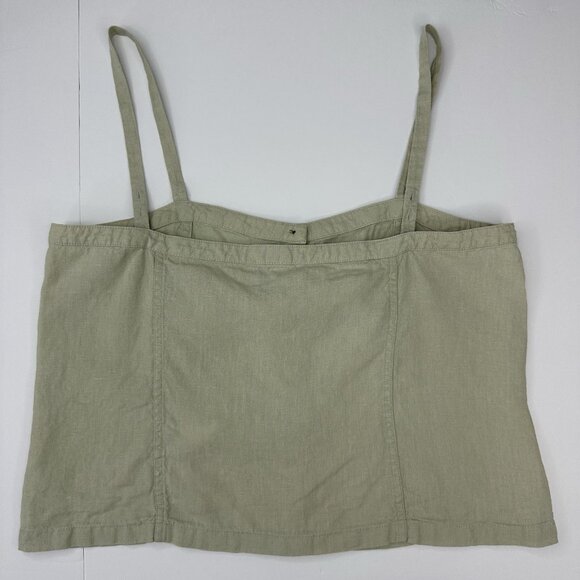 Everlane Women's Laurel The Linen Button Picnic Square Neck Tank Top‎ 10/C37 - Picture 6 of 12
